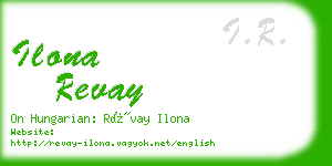 ilona revay business card